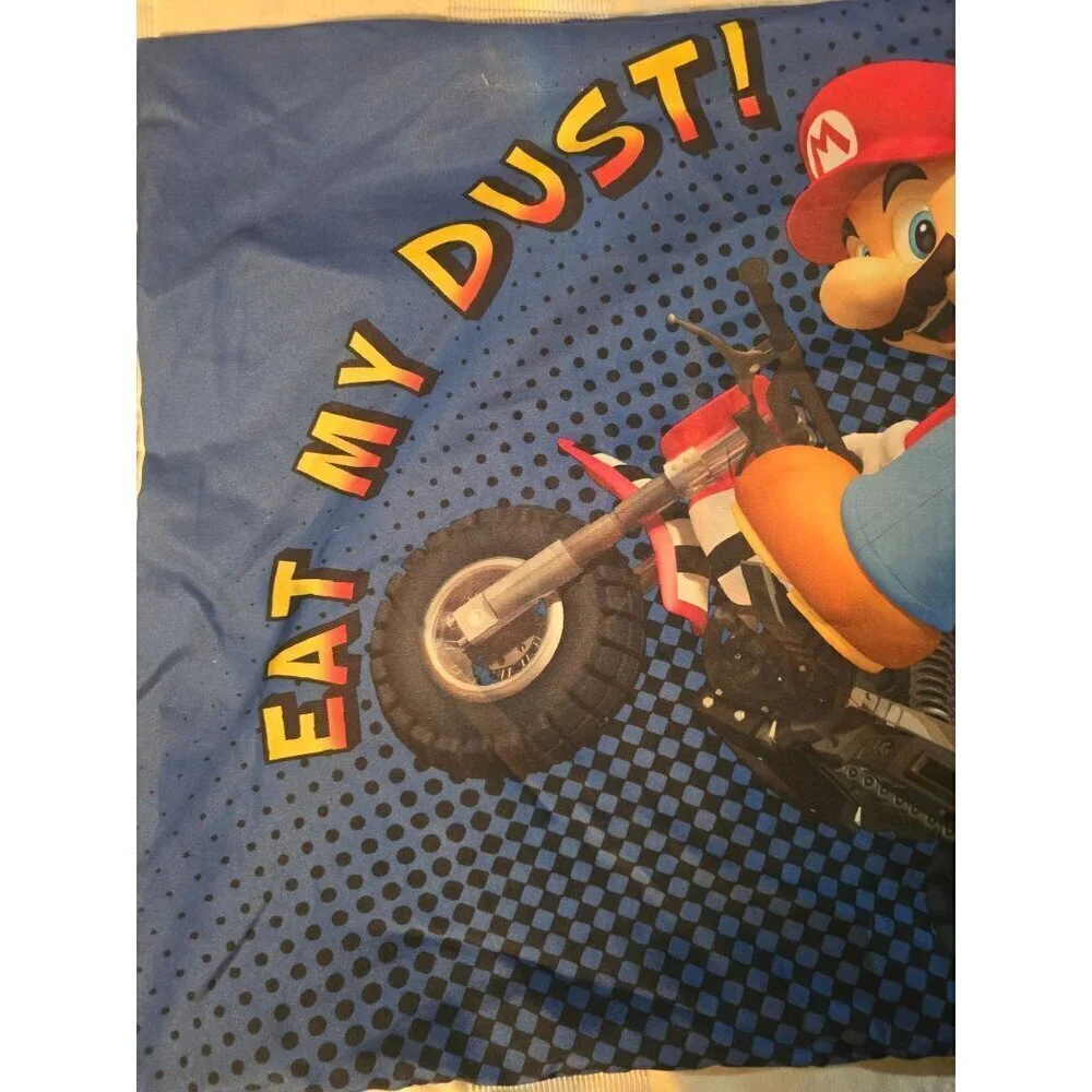 Nintendo Wii Mario Kart Standard Pillowcase Mario Luigi - Picture 2 of 12
